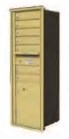 Commercial 4C Horizontal Mailbox with Locking Doors Gold Speck