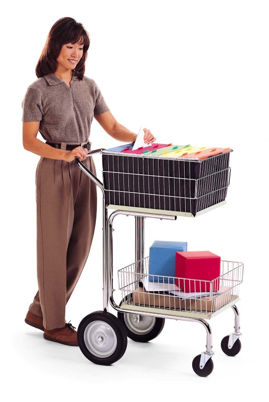 Compact WireBasket Mail Cart US Mail Supply Americas Mailbox