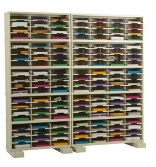 84in Wide Moveable Wall Mail Sorter 140 Pockets #PY280 | USPS Mail ...